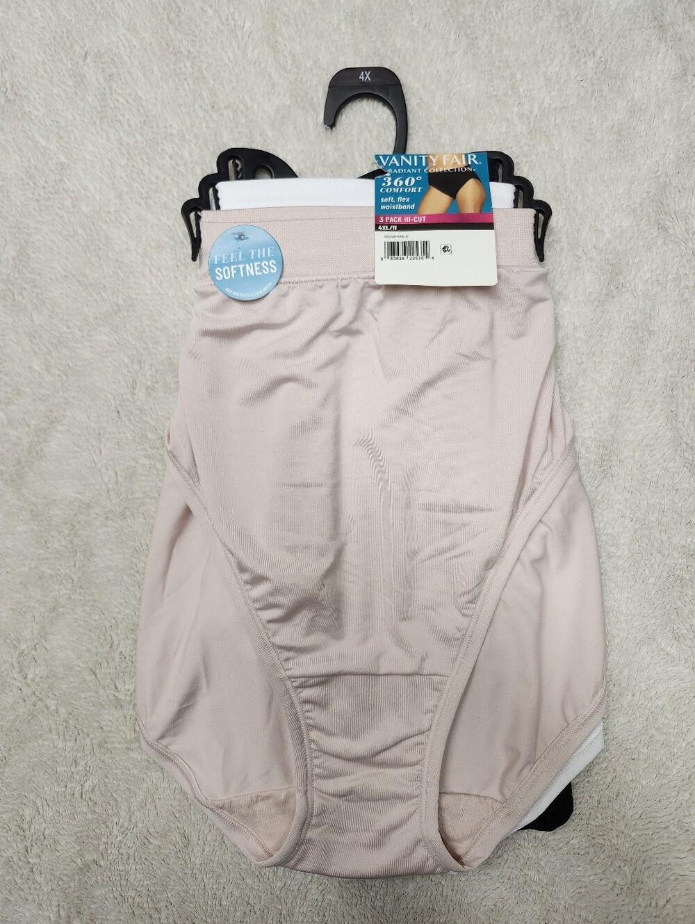 • NWT Vanity Fair Women's 3 Pack 360 Comfort Hi-Cut Panties Sz 4XL/11 Multicolor